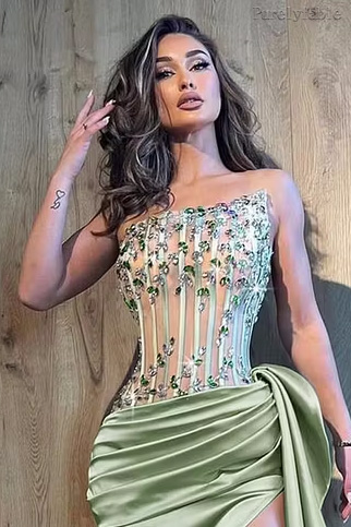 Bianca Green Open-Back Bodycon Dress