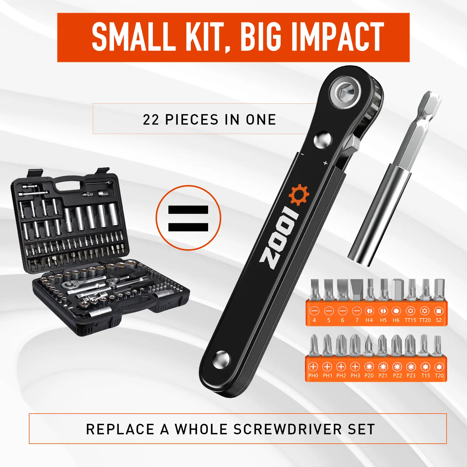 Gifts for Men 22 in 1 Multifunction Screwdriver, 90 Degree Right Ratchet Screwdriver Set, Ratcheting Pocket Screwdriver Gifts for Men, Household Repair Tool Kit for Furniture, Father's Day& Birthday Gifts for Men Dad