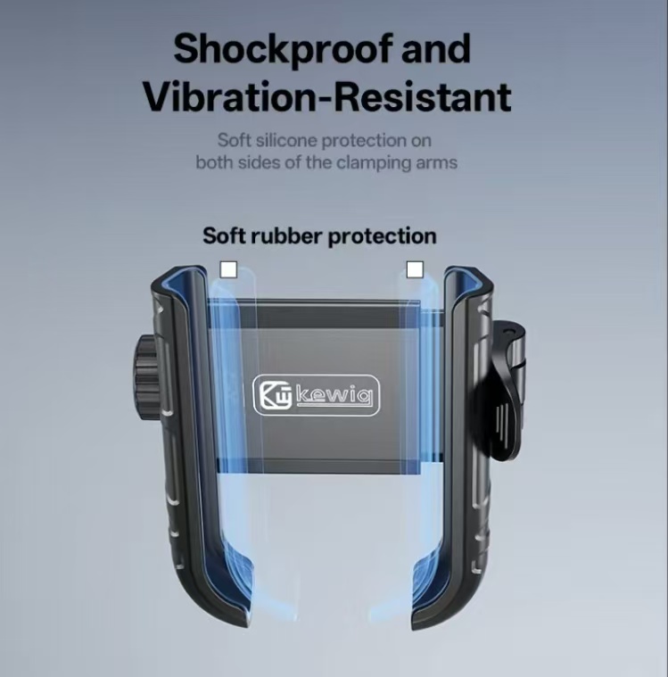 KEWIG M29  Bike Phone Mount, Aluminum Anti-Theft Handlebar Cell Phone Holder, 360° Rotation, One-Hand Quick Lock/Release for 5.2-7.2" iPhone & Android, Fits Bicycle, Scooter.phone holder for car car phone mount Motorcycle Accessories Motorcycle Stand