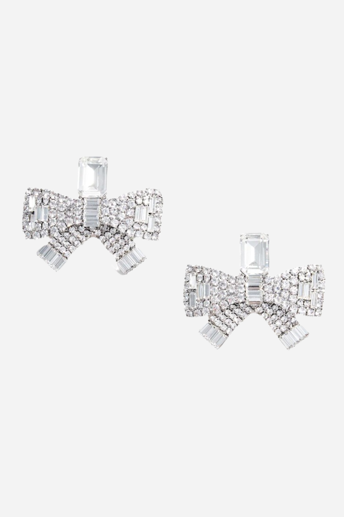 Daphne Diamond Bow Tassel Earrings-purelyfable