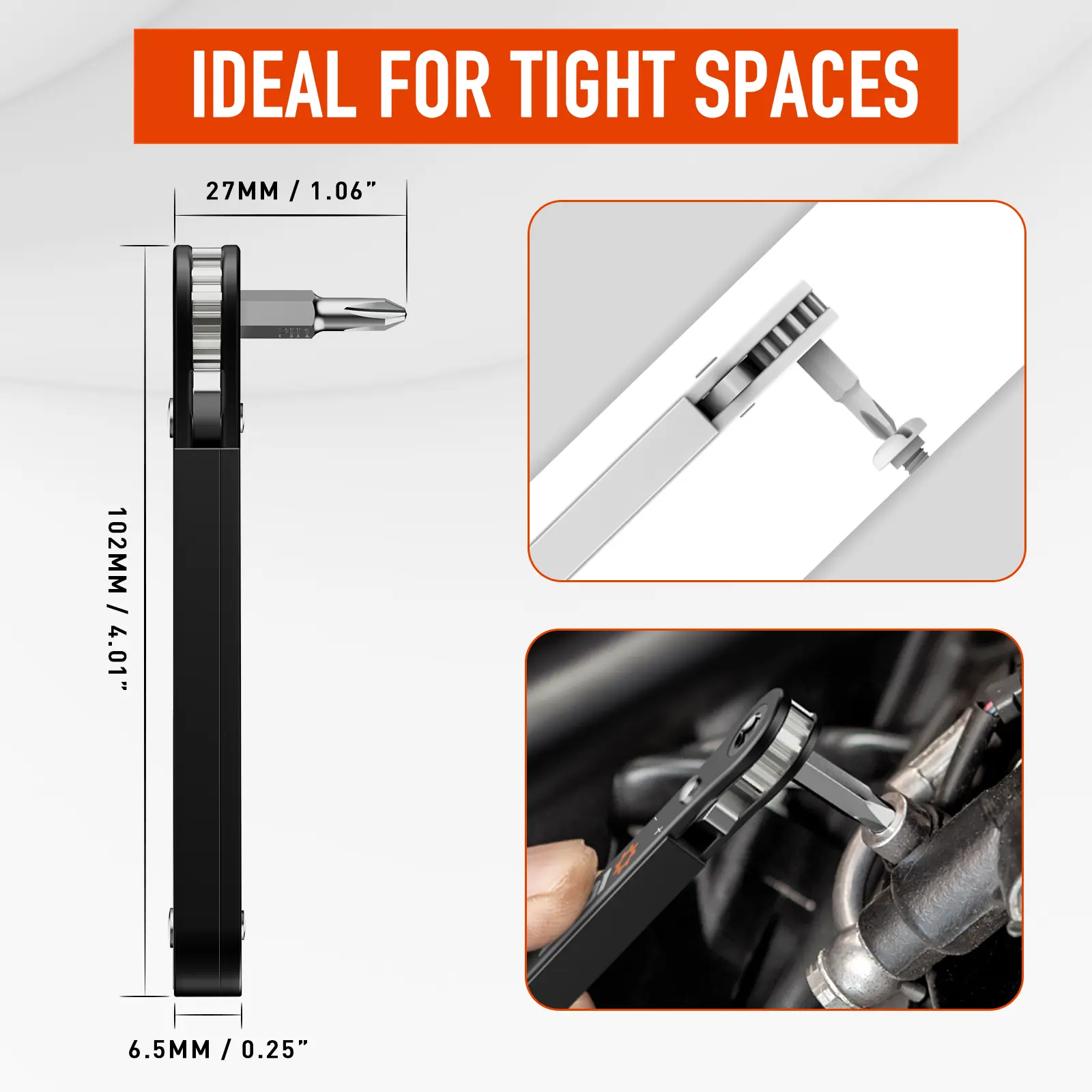 Gifts for Men 22 in 1 Multifunction Screwdriver, 90 Degree Right Ratchet Screwdriver Set, Ratcheting Pocket Screwdriver Gifts for Men, Household Repair Tool Kit for Furniture, Father's Day& Birthday Gifts for Men Dad