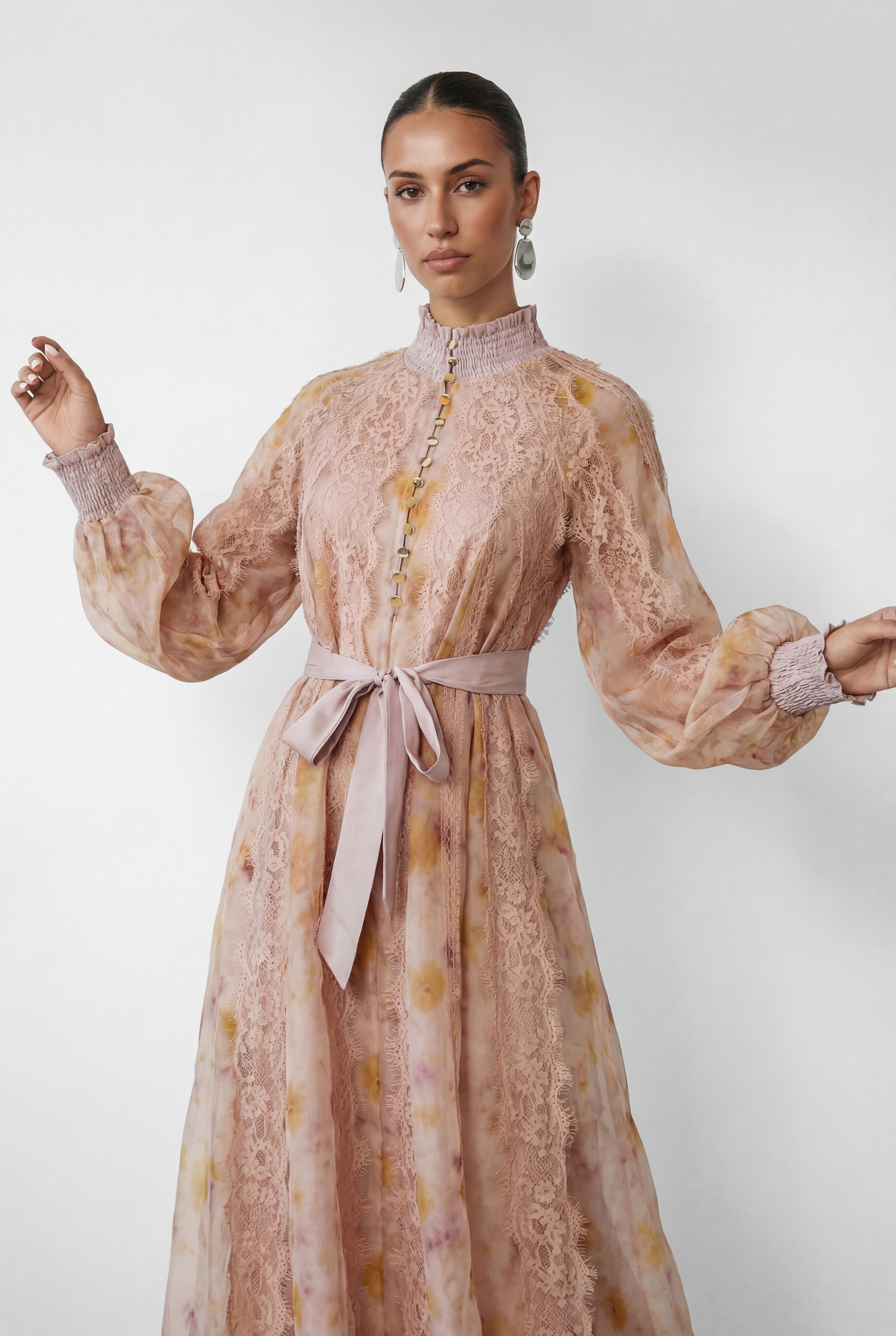Love That For You Pink Printed Lace Midi Dress-purelyfable