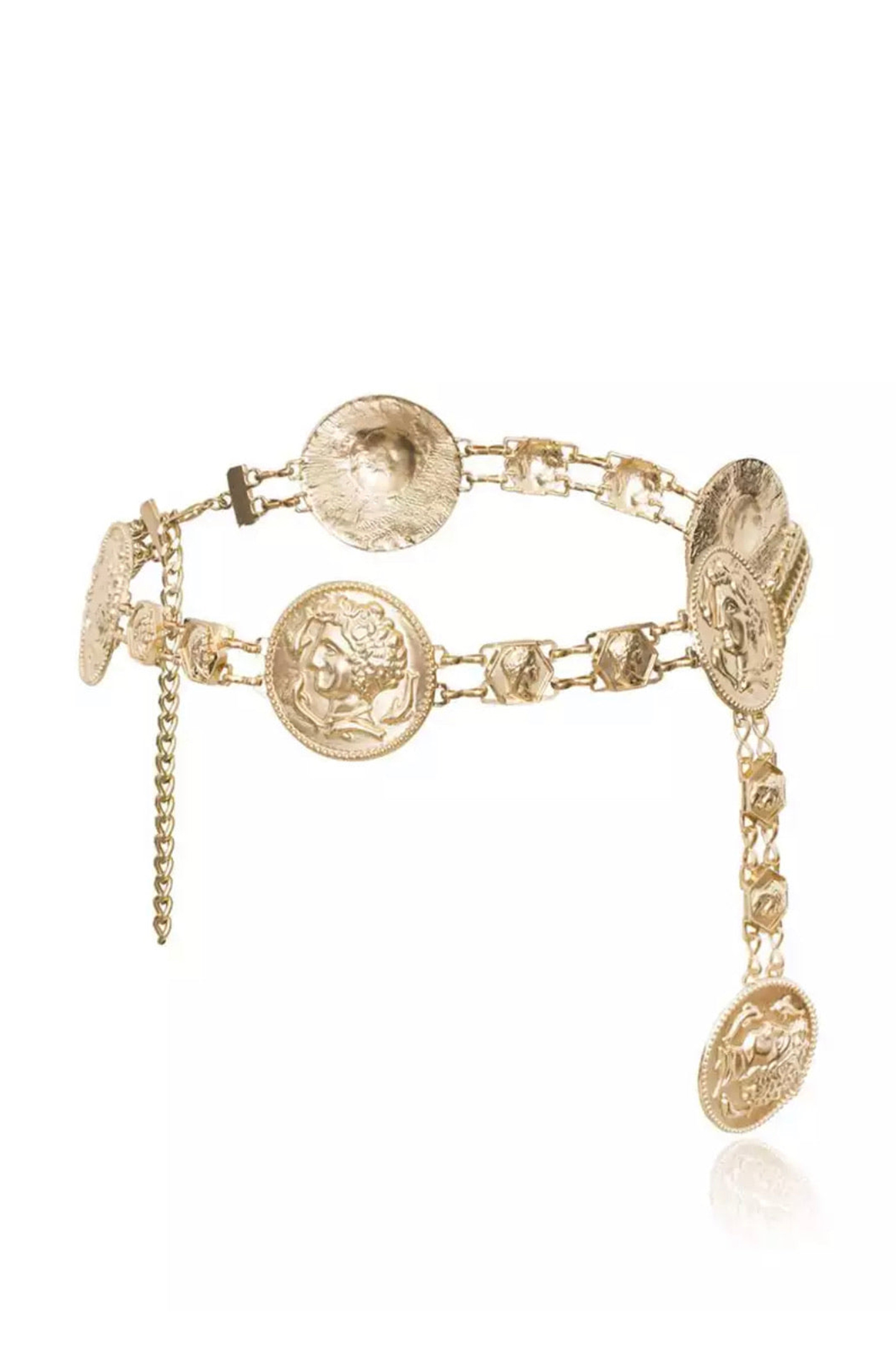 Vintage Portrait Pendant Chain Belt-purelyfable