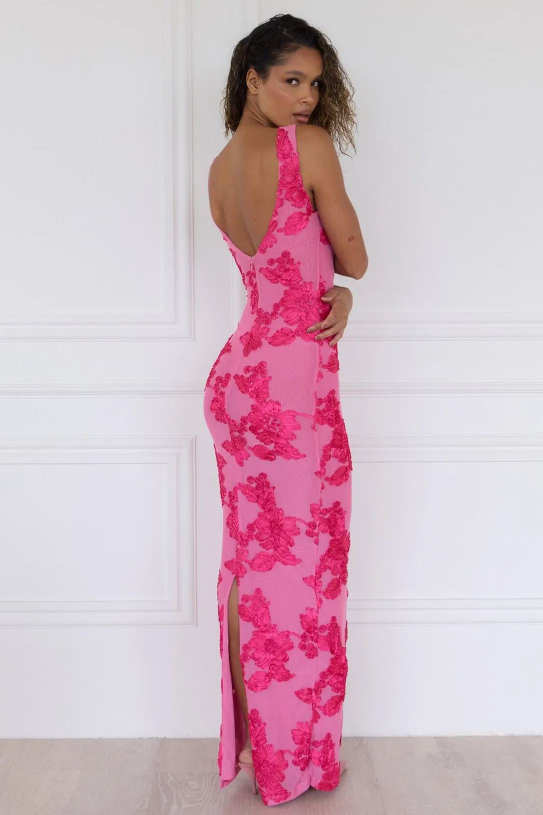 Barbara Floral Applique Mesh Maxi Dress-purelyfable