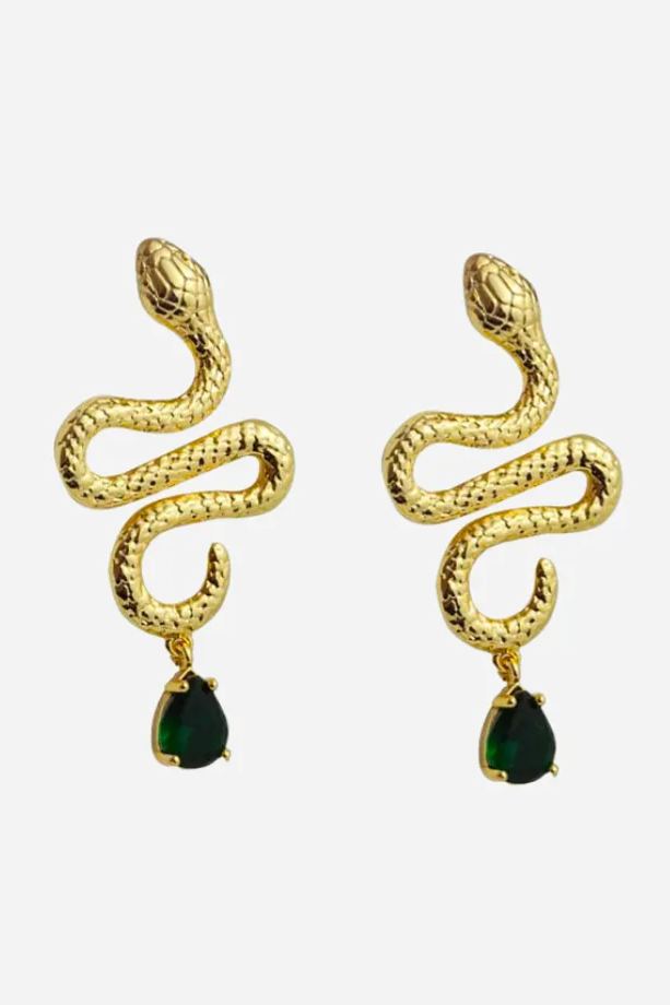 Adela Serpent Earrings-purelyfable