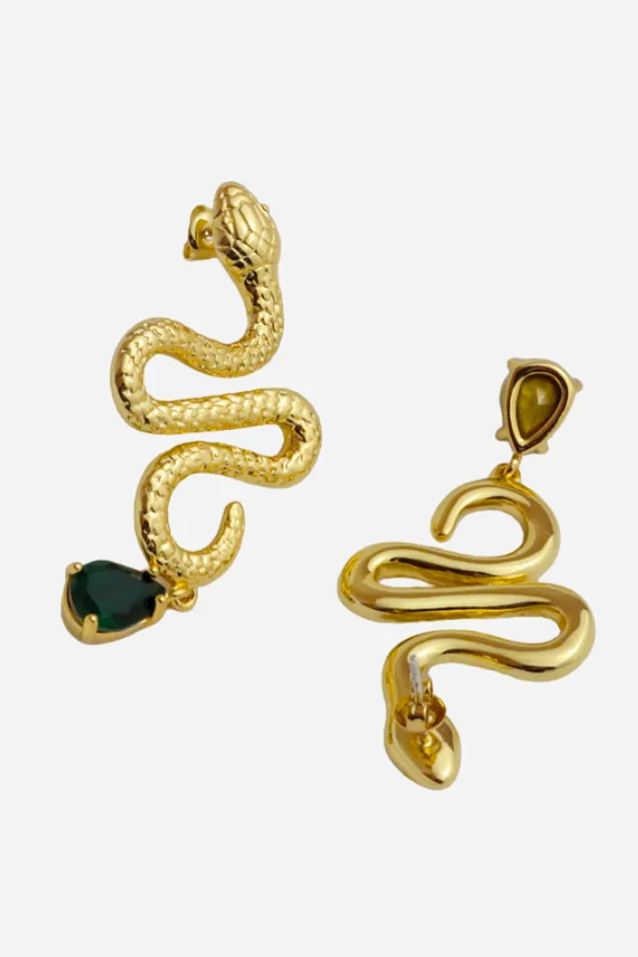 Adela Serpent Earrings-purelyfable