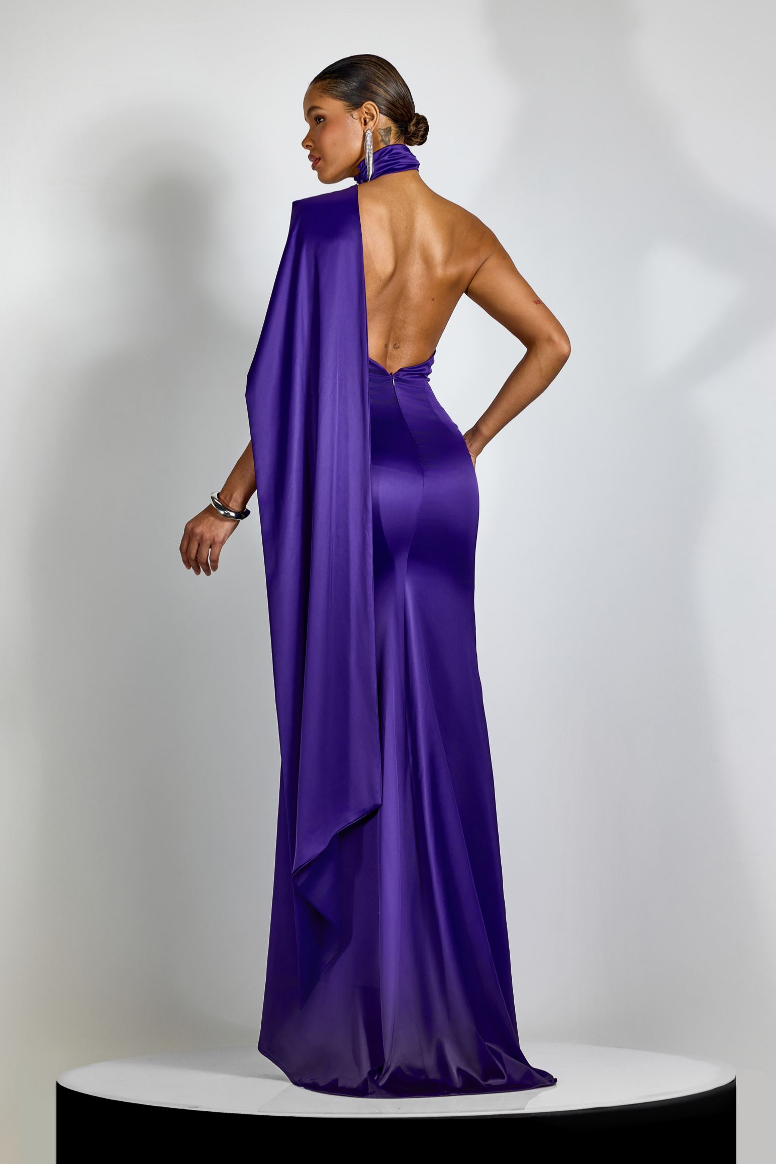 Verna Halter Floral Maxi Satin Dress-purelyfable