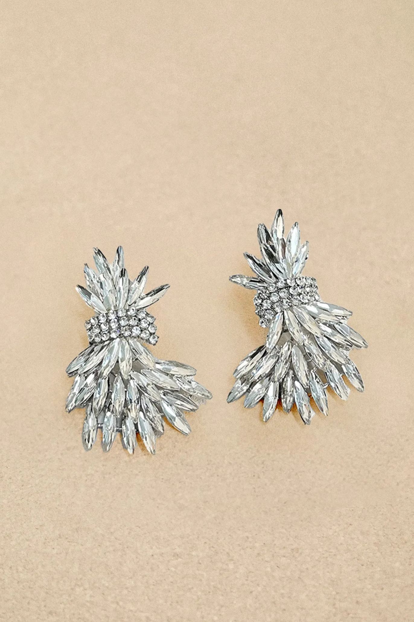 Marquise Cut Crystal Earrings-purelyfable