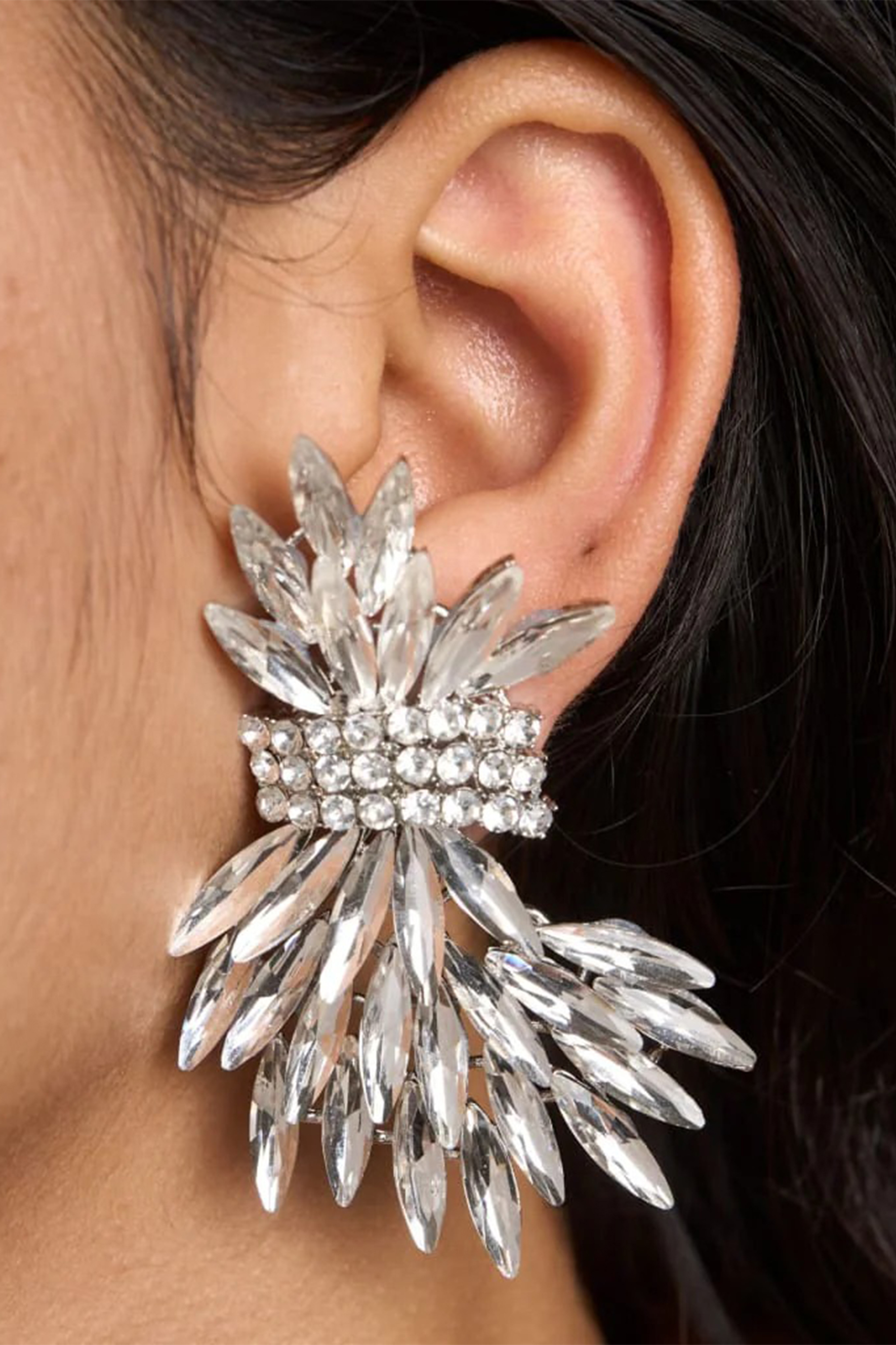 Marquise Cut Crystal Earrings-purelyfable