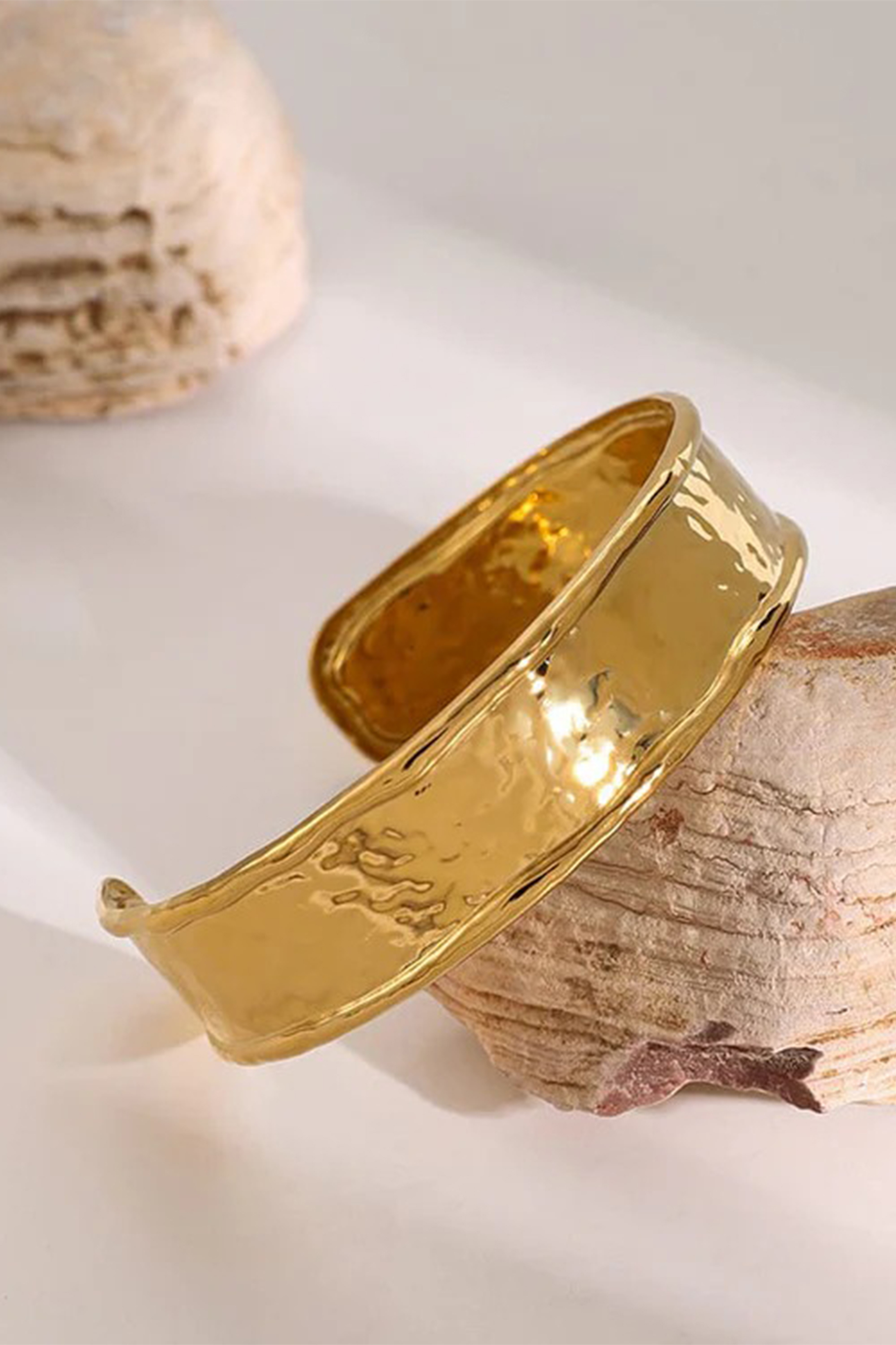Texture Open Cuff Bangle-purelyfable