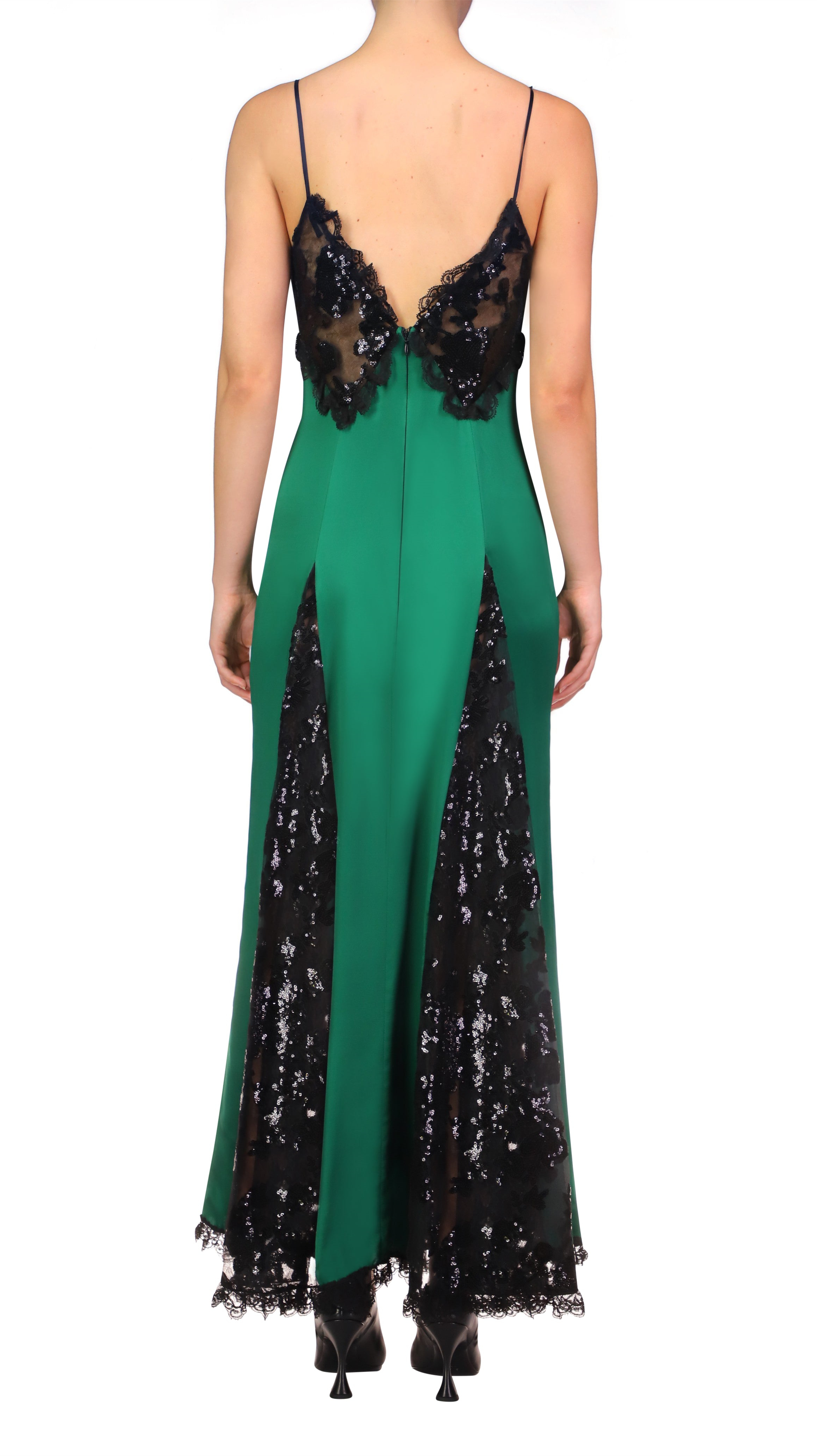 Susanna V-neck Sequin Embellished Maxi Dress-purelyfable
