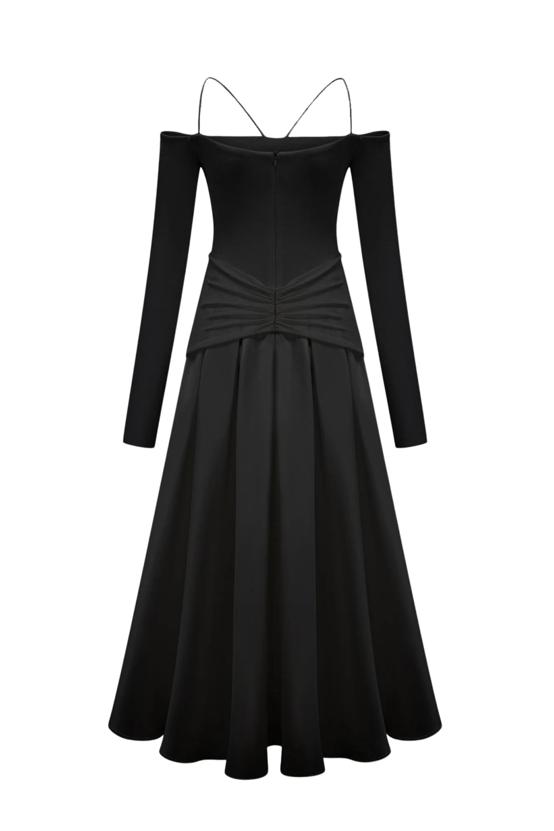Katherine Off Shoulder Spaghetti Strap Maxi Dress-purelyfable