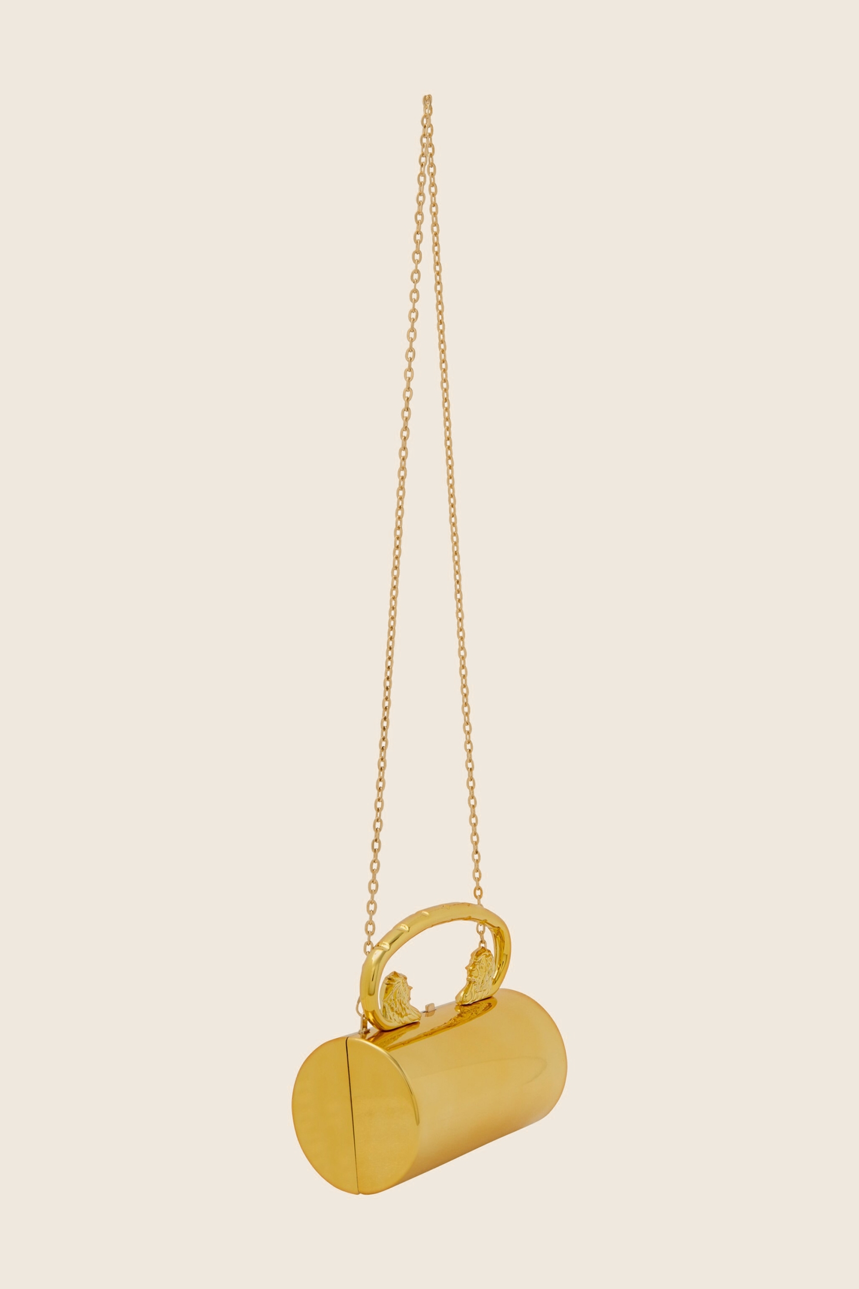 Metal Lion Head Handle Clutch-purelyfable