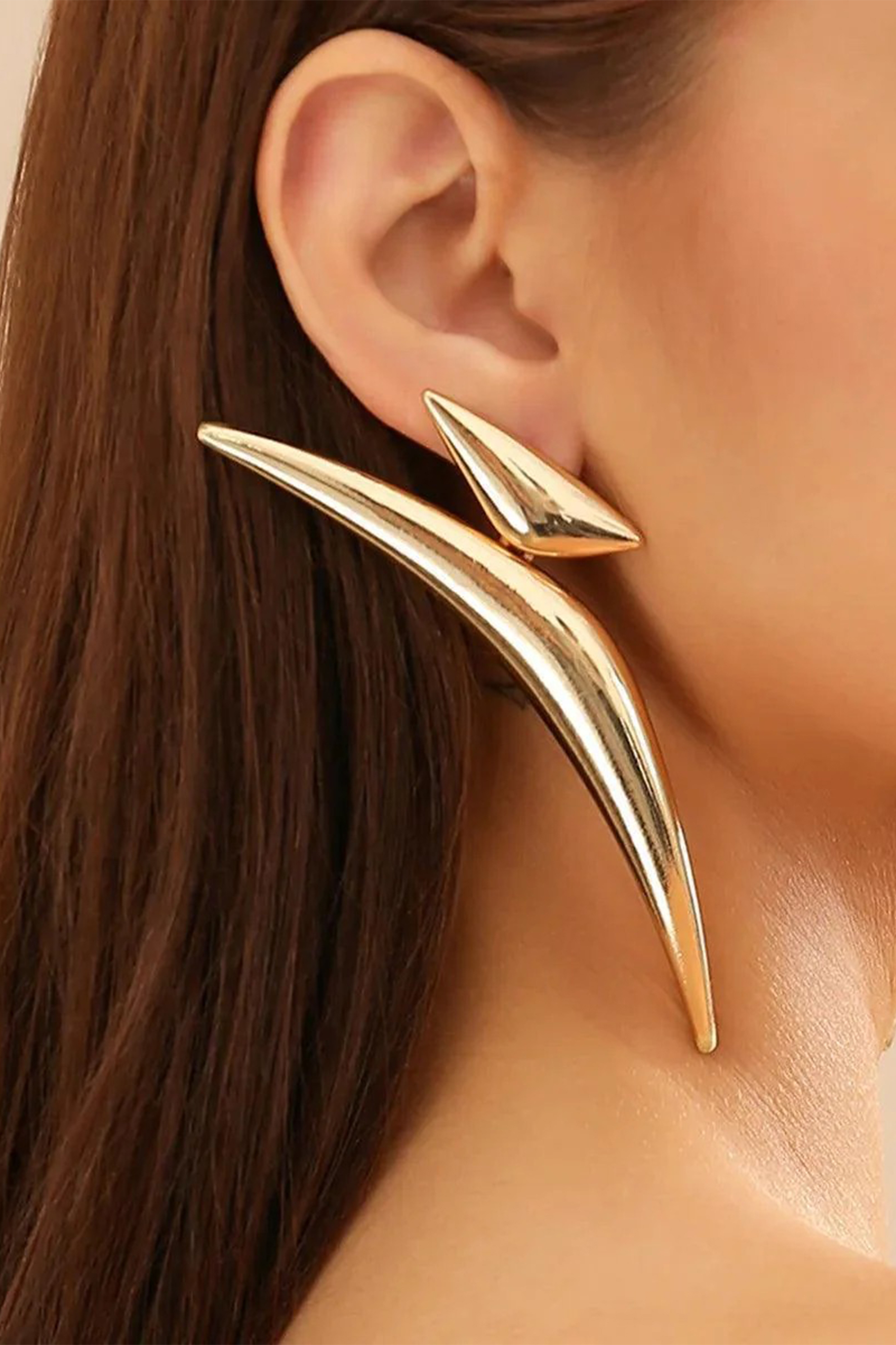 Abstract Triangle Pointed Drop Earrings-purelyfable