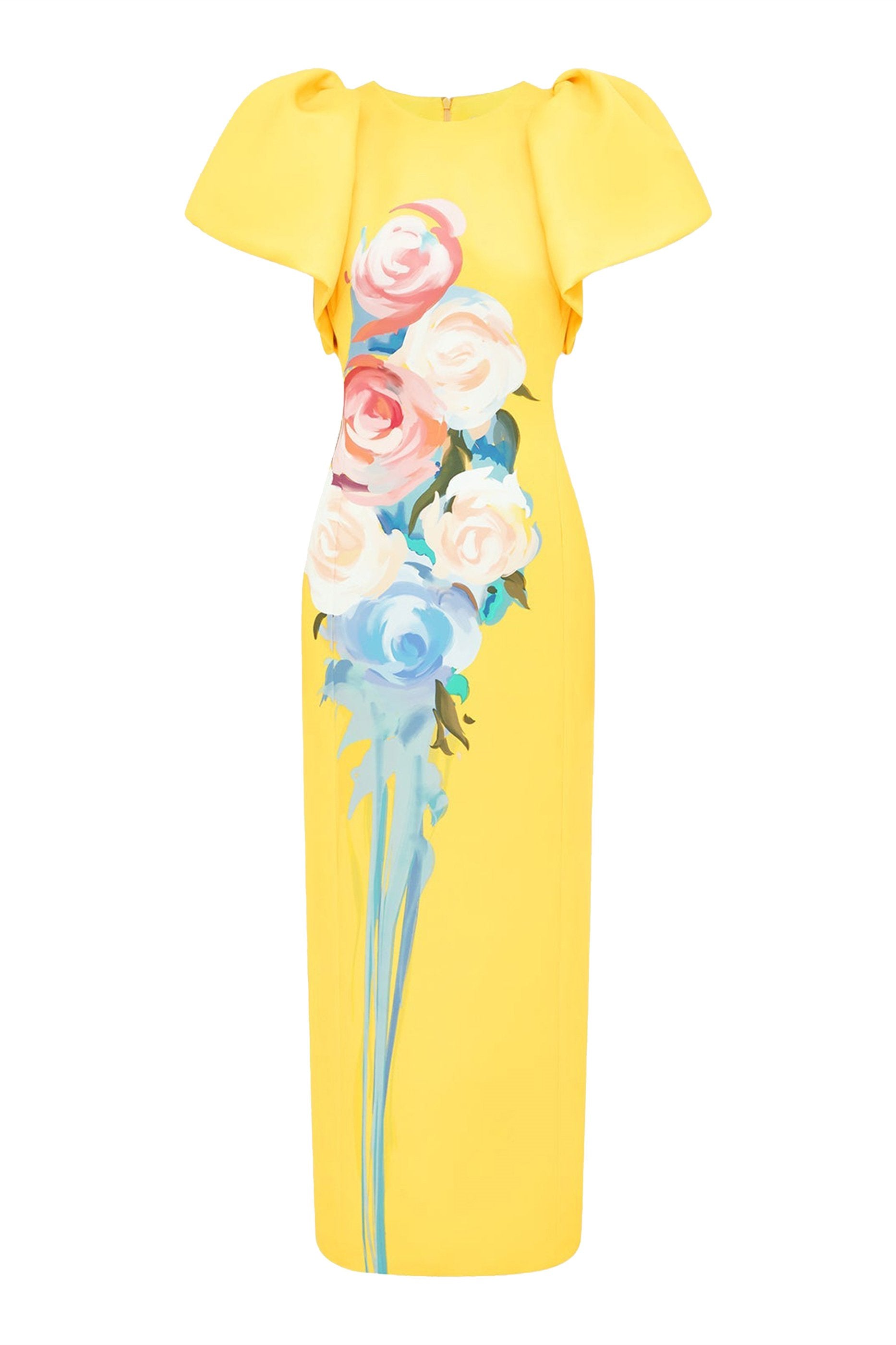 Lorraine Floral Printed Maxi Split Dress-purelyfable