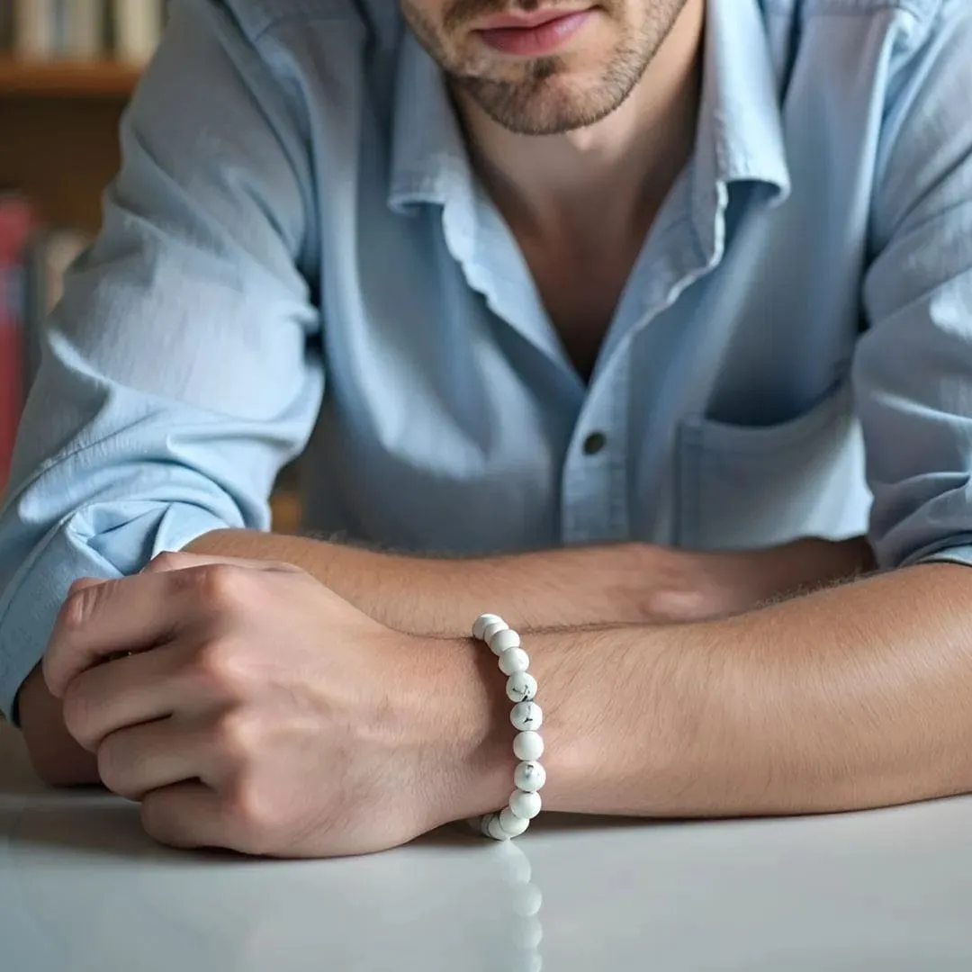 White Turquoise Bracelet - Peace, Tranquility, Mindfulness
