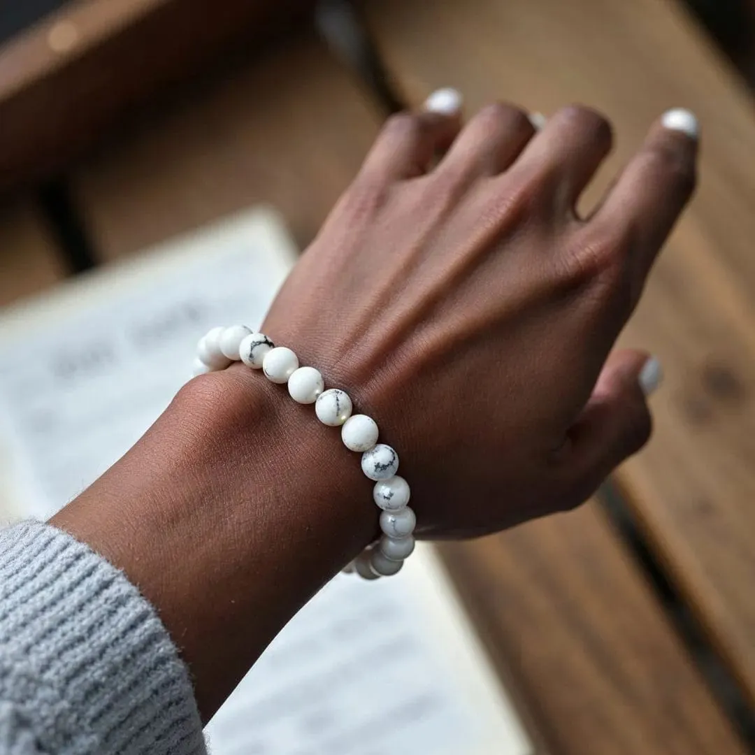 White Turquoise Bracelet - Peace, Tranquility, Mindfulness