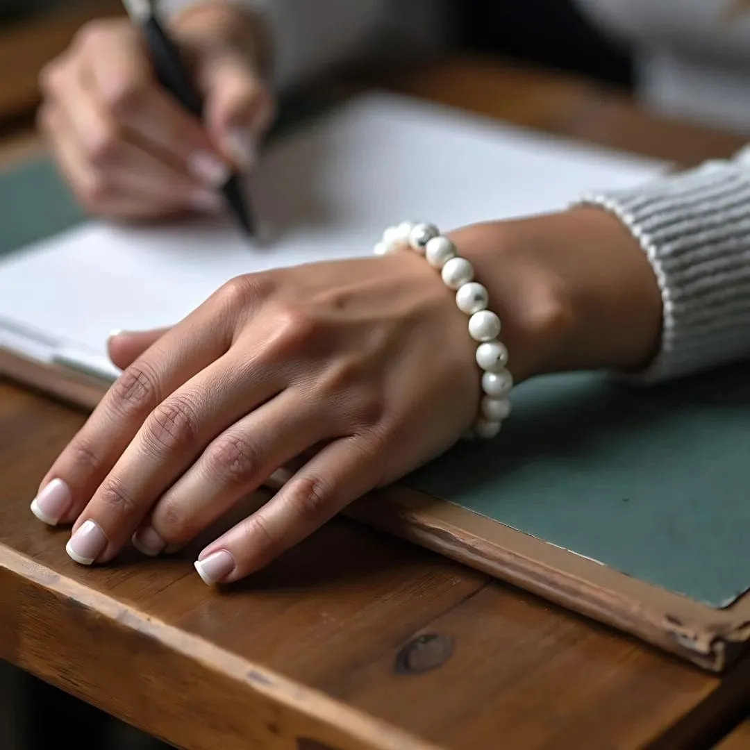 White Turquoise Bracelet - Peace, Tranquility, Mindfulness