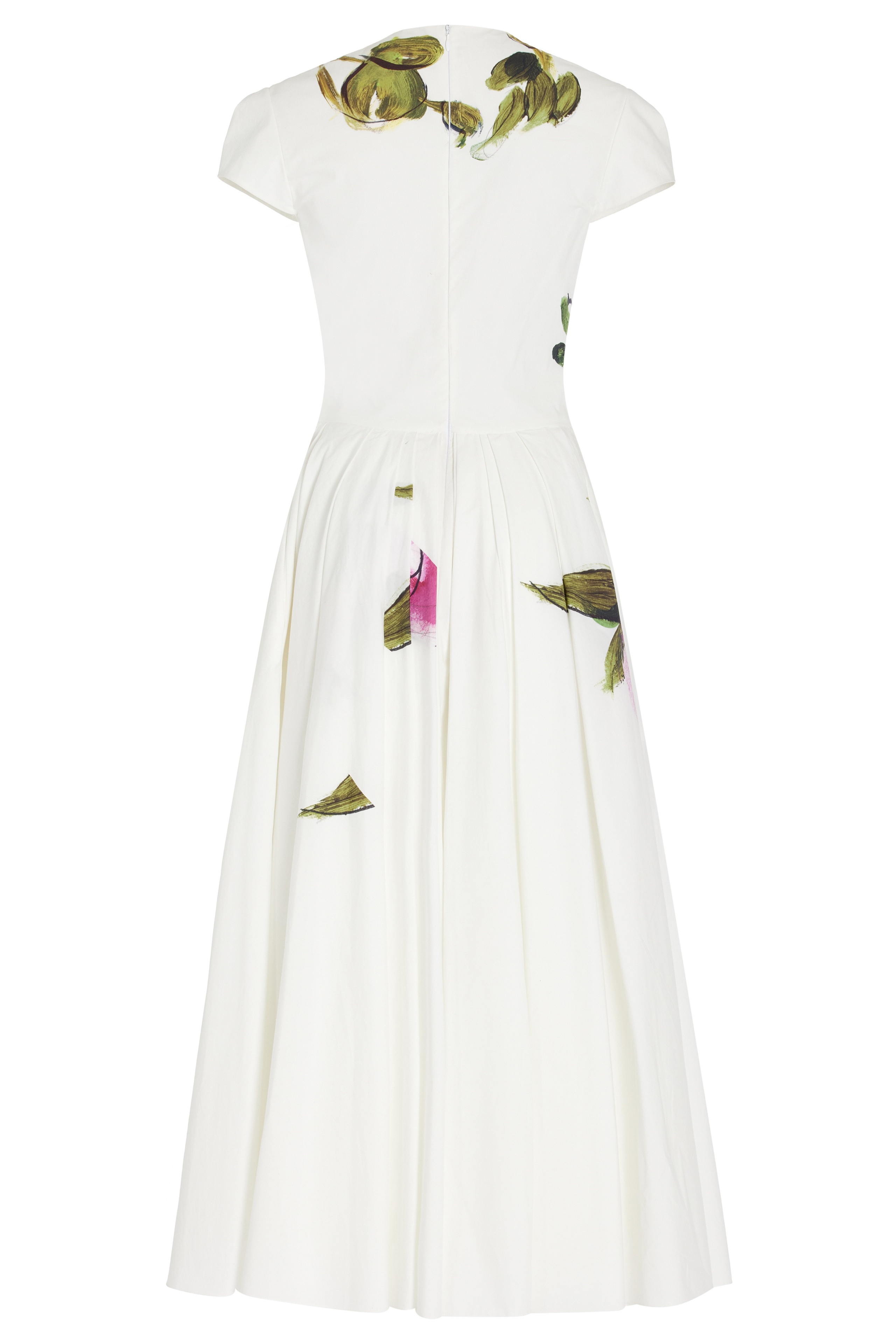 Lindsay Rose Printed Cap Sleeve Midi Dress-purelyfable