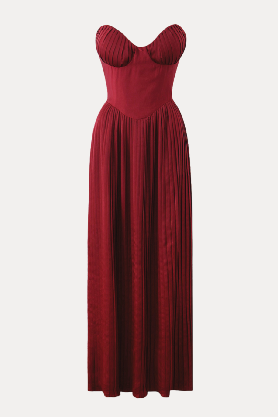 Alice Strappless Pleated Maxi Dress-purelyfable
