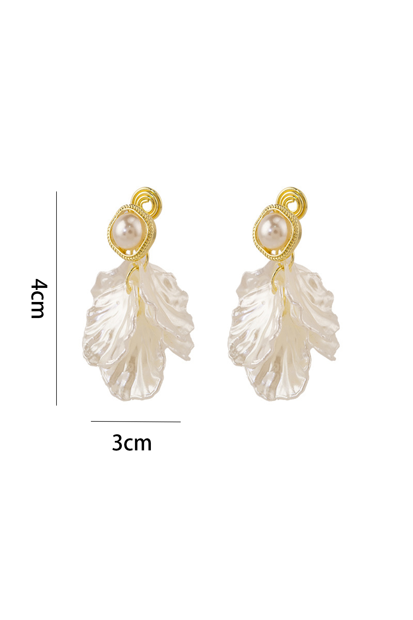 Shell Flower Petal Ear Cuffs-purelyfable