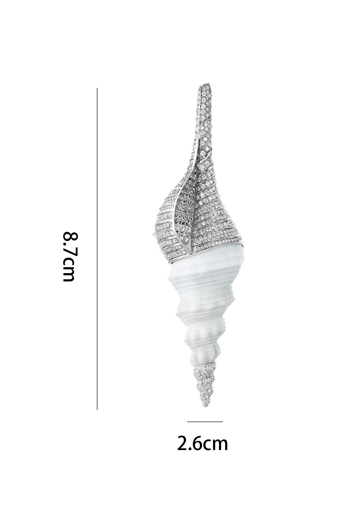 Sea Shell Diamond Ear Cuffs-purelyfable