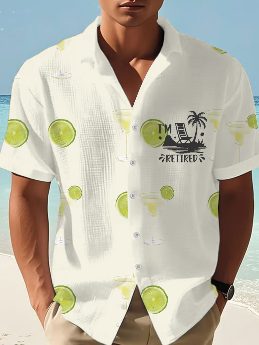 Men's Beach Vacation Waffle Shirt