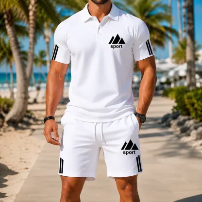 ⏰ Last day: 50% off! 🔥 Men's summer set with polo shirt and shorts