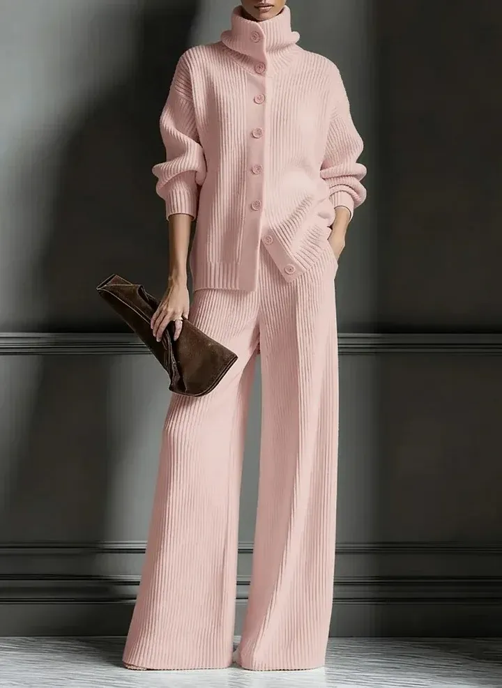 Women's Cozy Cardigan Sweater and Pants Two-Piece Set (buy 2 free shipping)