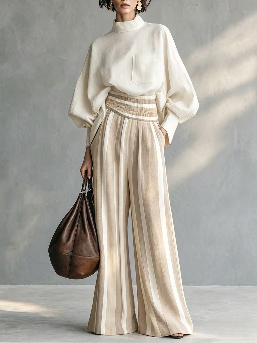 New Arrival - Stylish and Casual Linen-Cotton Blend Two-Piece Set