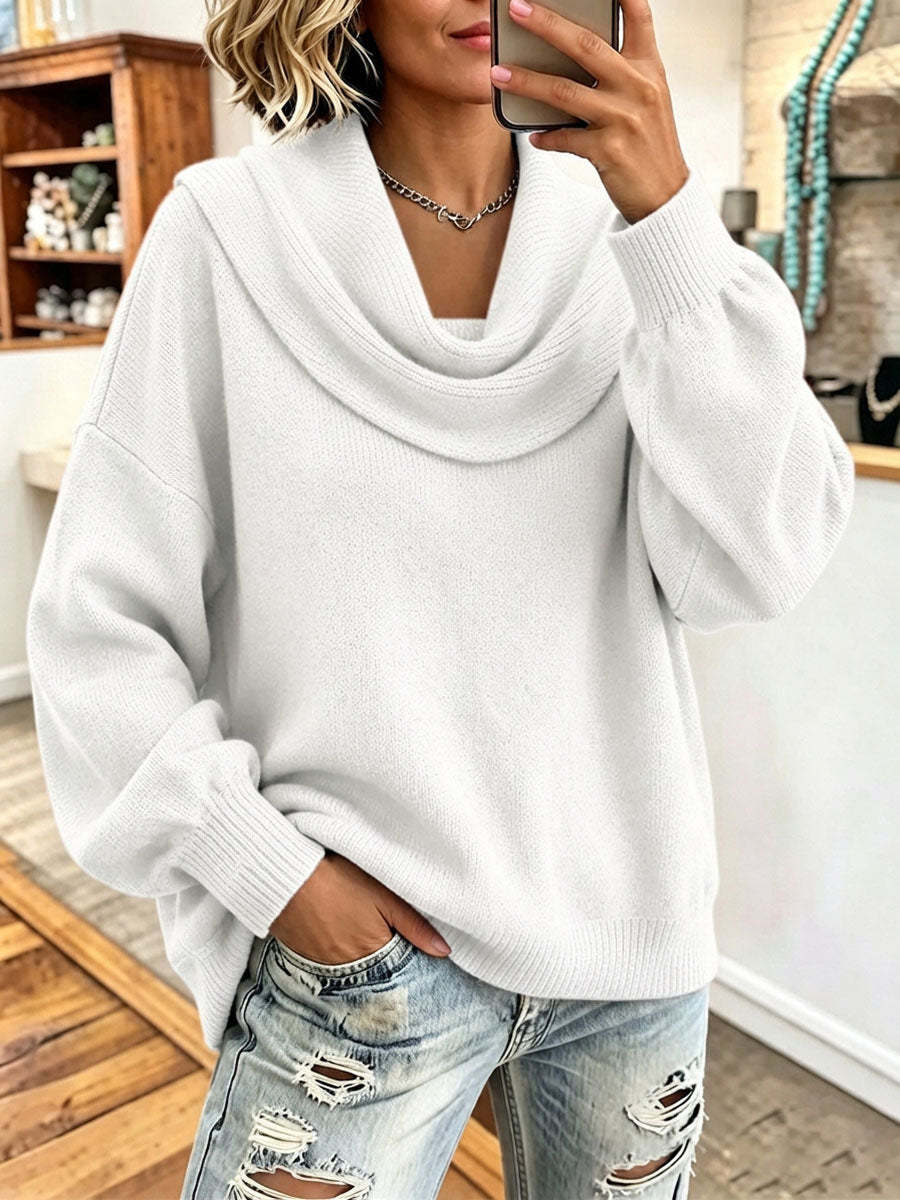 Last day 50% OFF🔥Cozy Stylish Cowl-neck Knitted Sweater