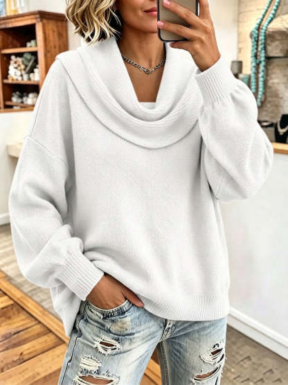 Last day 50% OFF🔥Cozy Stylish Cowl-neck Knitted Sweater