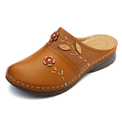 🔥Last Day Promotion 50% OFF - Women's Casual Leather Wedge Sandals
