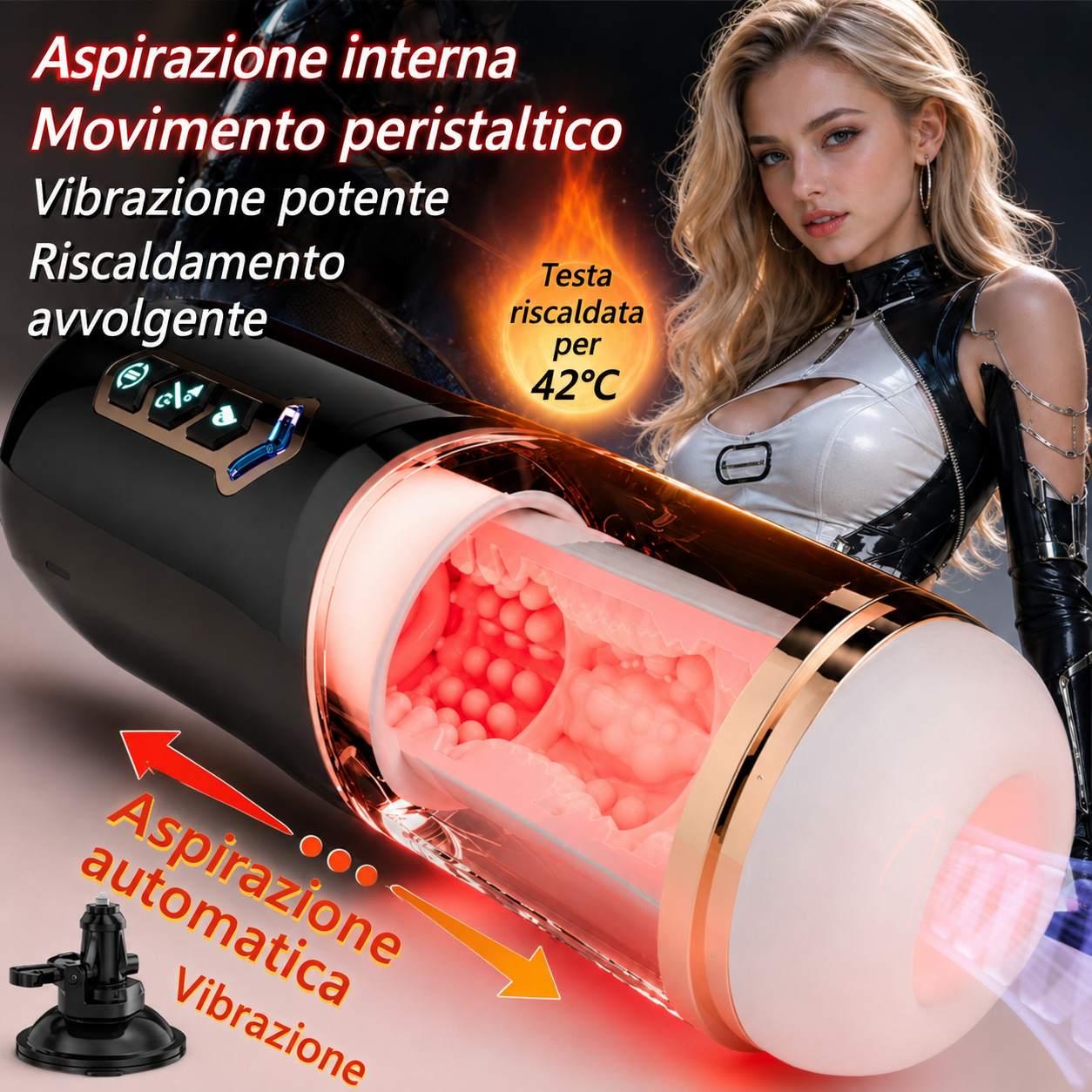 Masturbatore maschile automatico retrattile, giocattolo per adulti, sex toy🥵