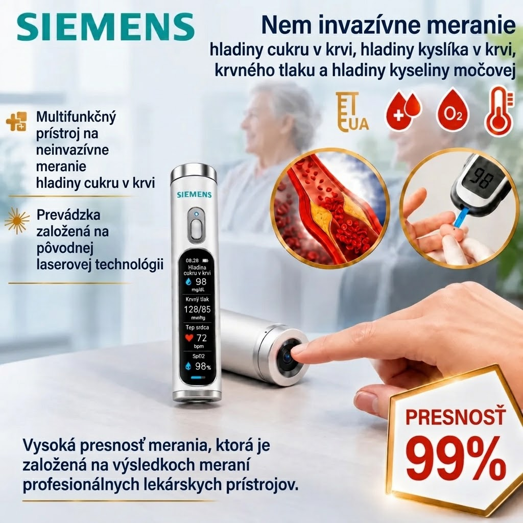 ✅ Neinvazívne inteligentné zariadenie na sledovanie hladiny cukru v krvi s 99,9 % presnosťou