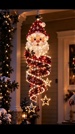 ⏳ Last Day 49% OFF – 🎄Christmas Magic SpiralTM Hanging LED Light Collection 