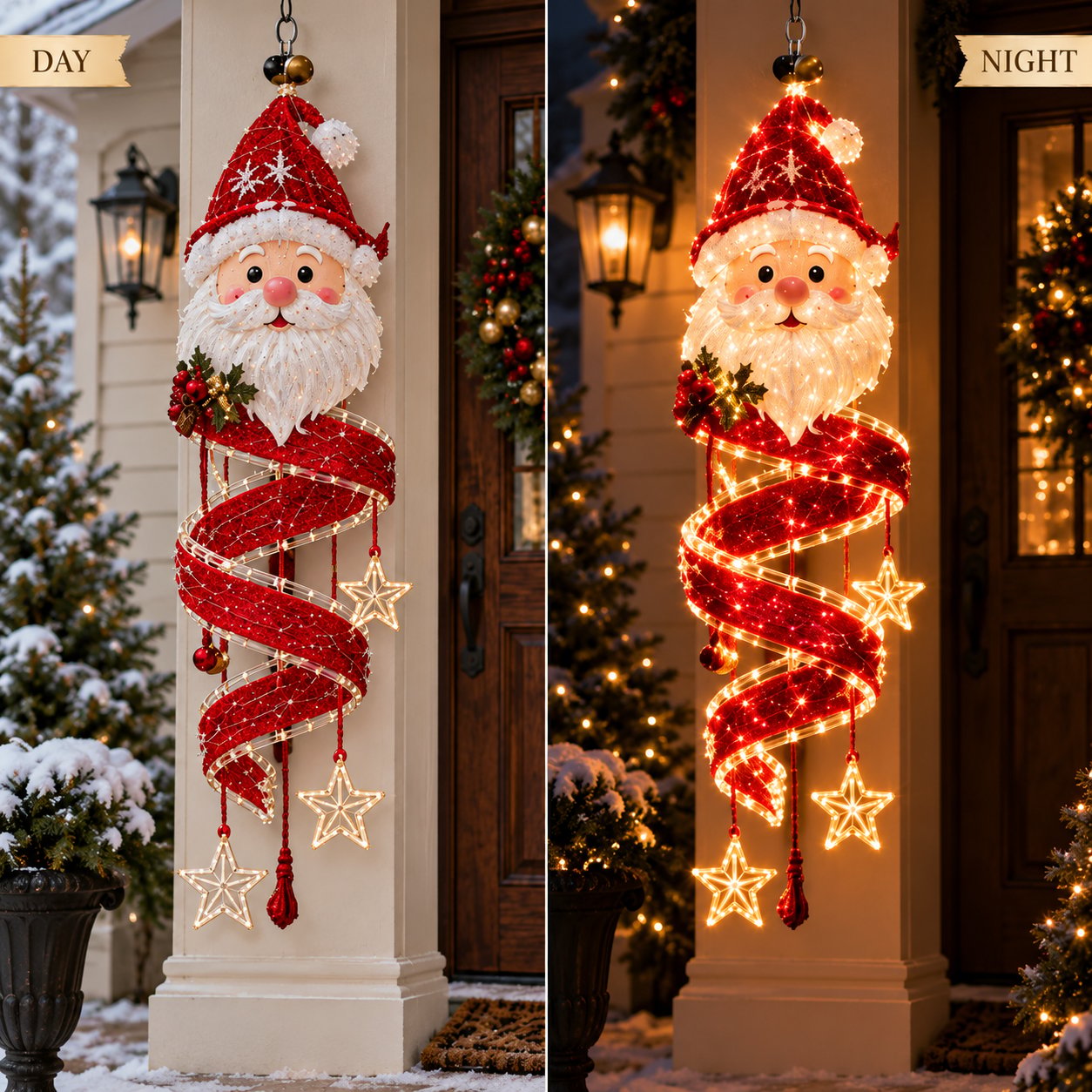 ⏳ Last Day 49% OFF – 🎄Christmas Magic SpiralTM Hanging LED Light Collection 