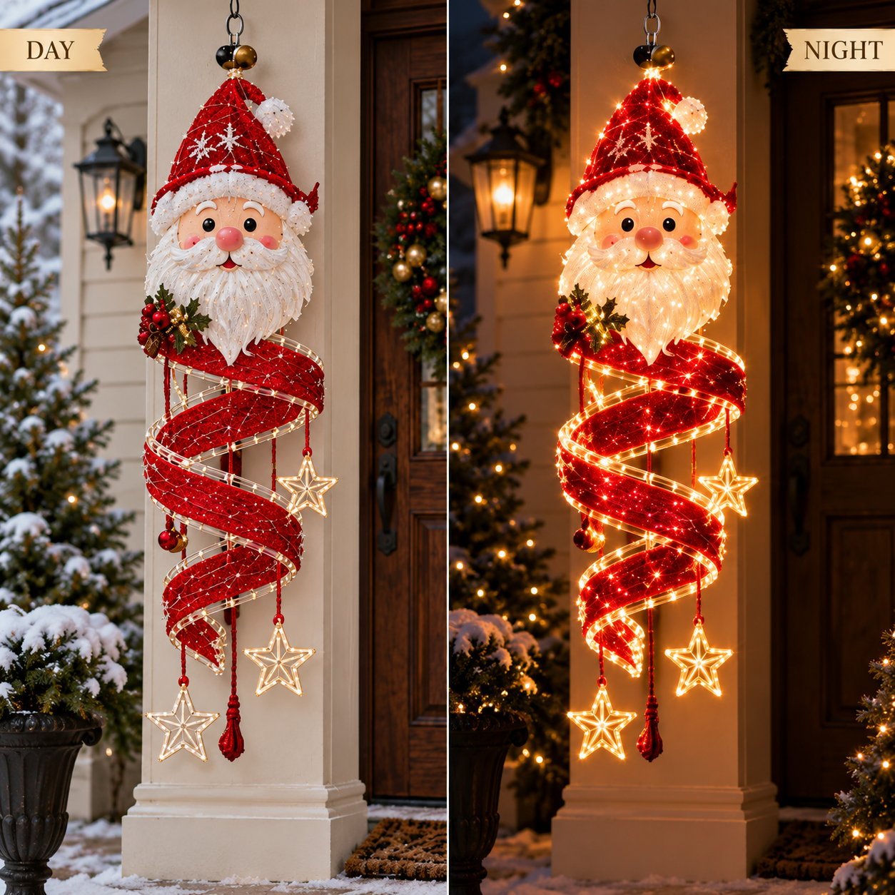 ⏳ Last Day 49% OFF – 🎄Christmas Magic SpiralTM Hanging LED Light Collection 