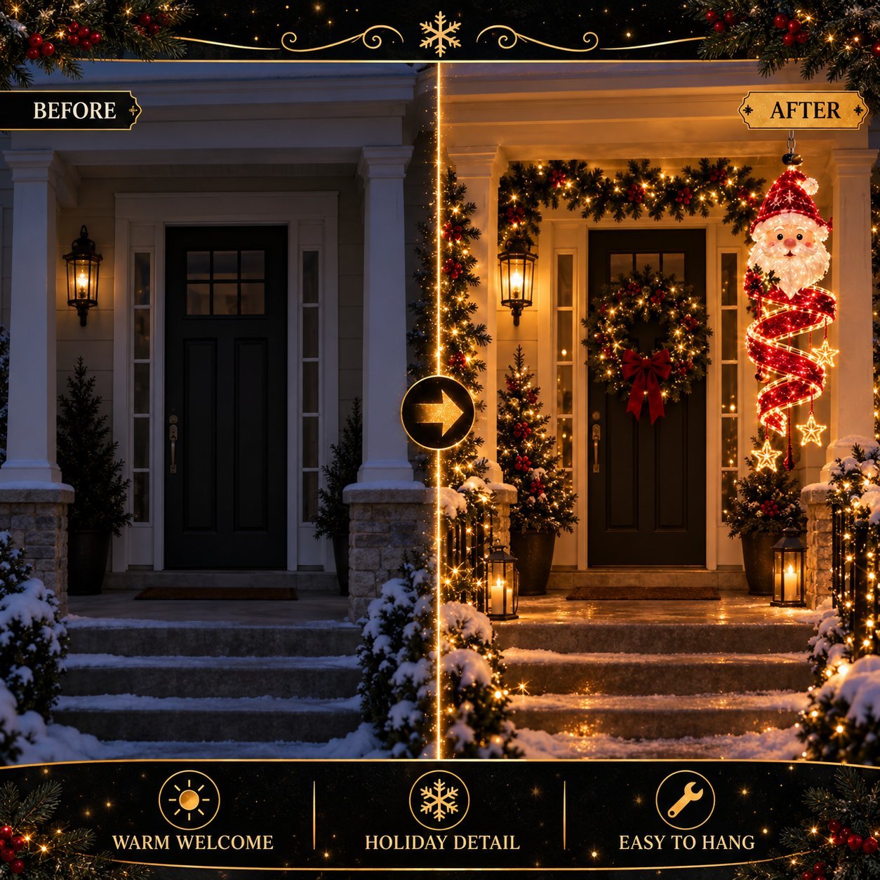 ⏳ Last Day 49% OFF – 🎄Christmas Magic SpiralTM Hanging LED Light Collection 