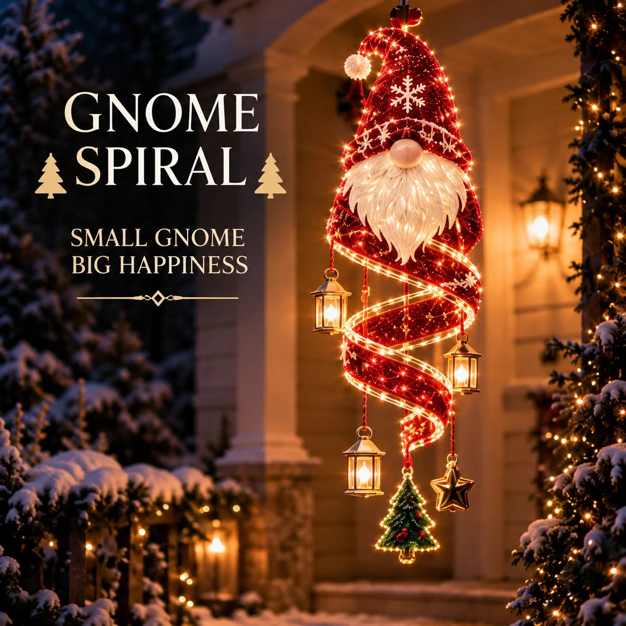 ⏳ Last Day 49% OFF – 🎄Christmas Magic SpiralTM Hanging LED Light Collection 