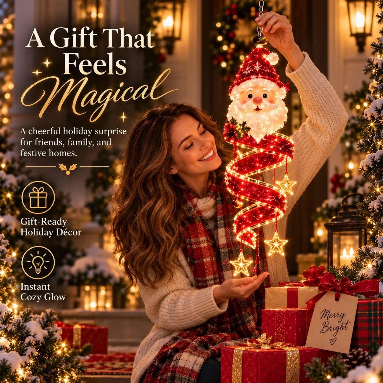 ⏳ Last Day 49% OFF – 🎄Christmas Magic SpiralTM Hanging LED Light Collection 