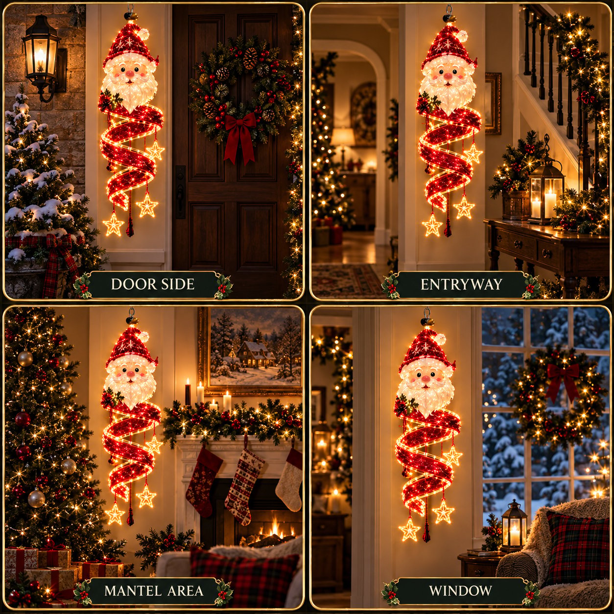 ⏳ Last Day 49% OFF – 🎄Christmas Magic SpiralTM Hanging LED Light Collection 