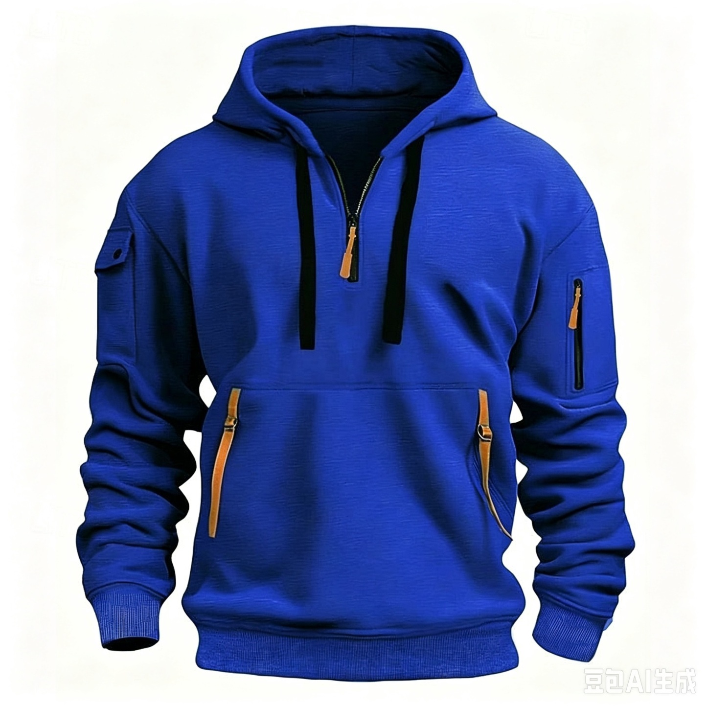 Men's Zipper And Multi Pocket Sport Casual Sweatshirt