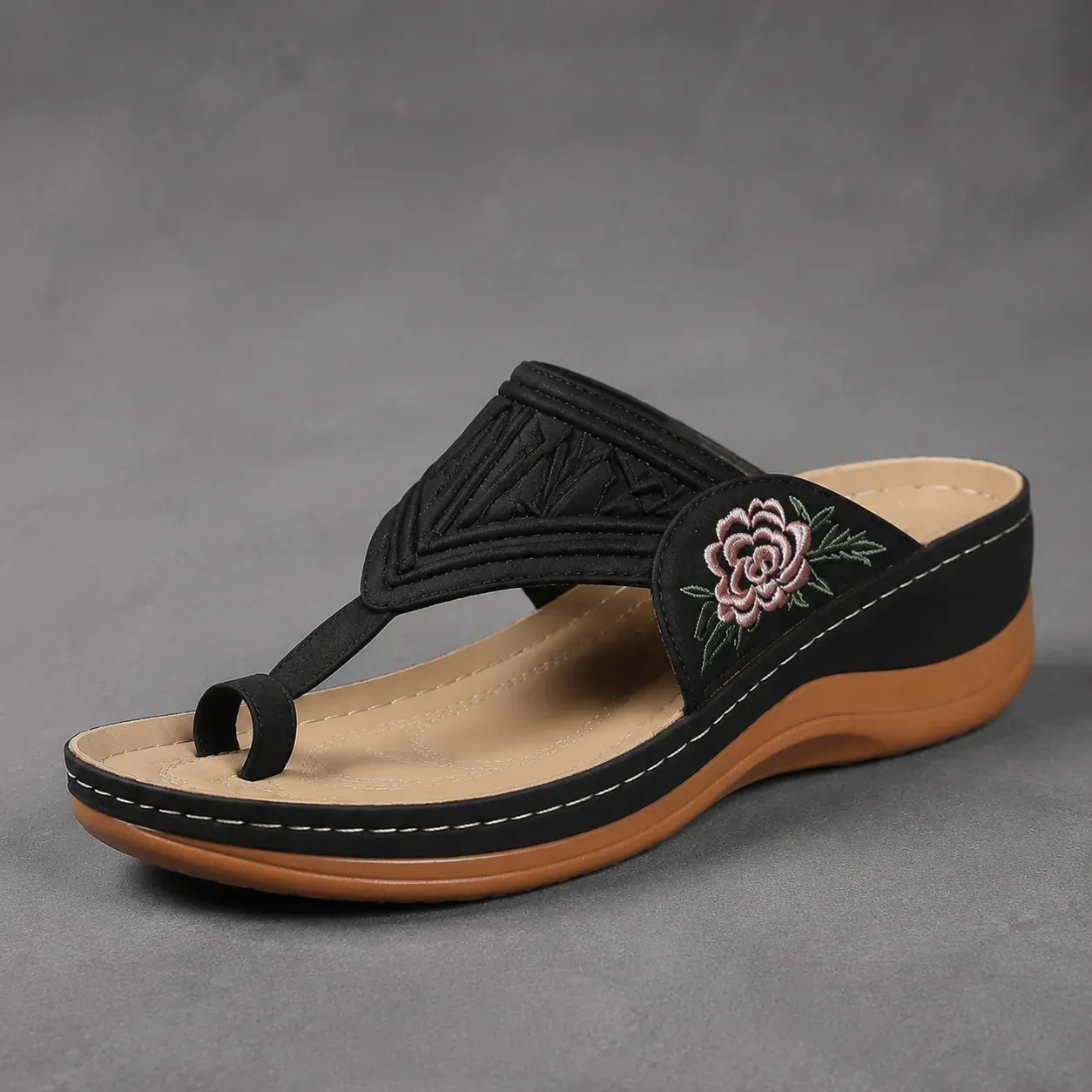 LAST DAY 70% OFF ✨ Women's Floral Embroidered Comfort Sandals