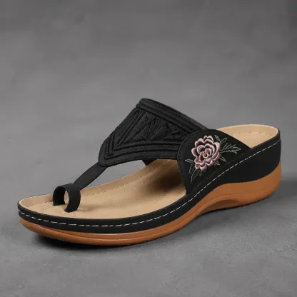 LAST DAY 70% OFF ✨ Women's Floral Embroidered Comfort Sandals
