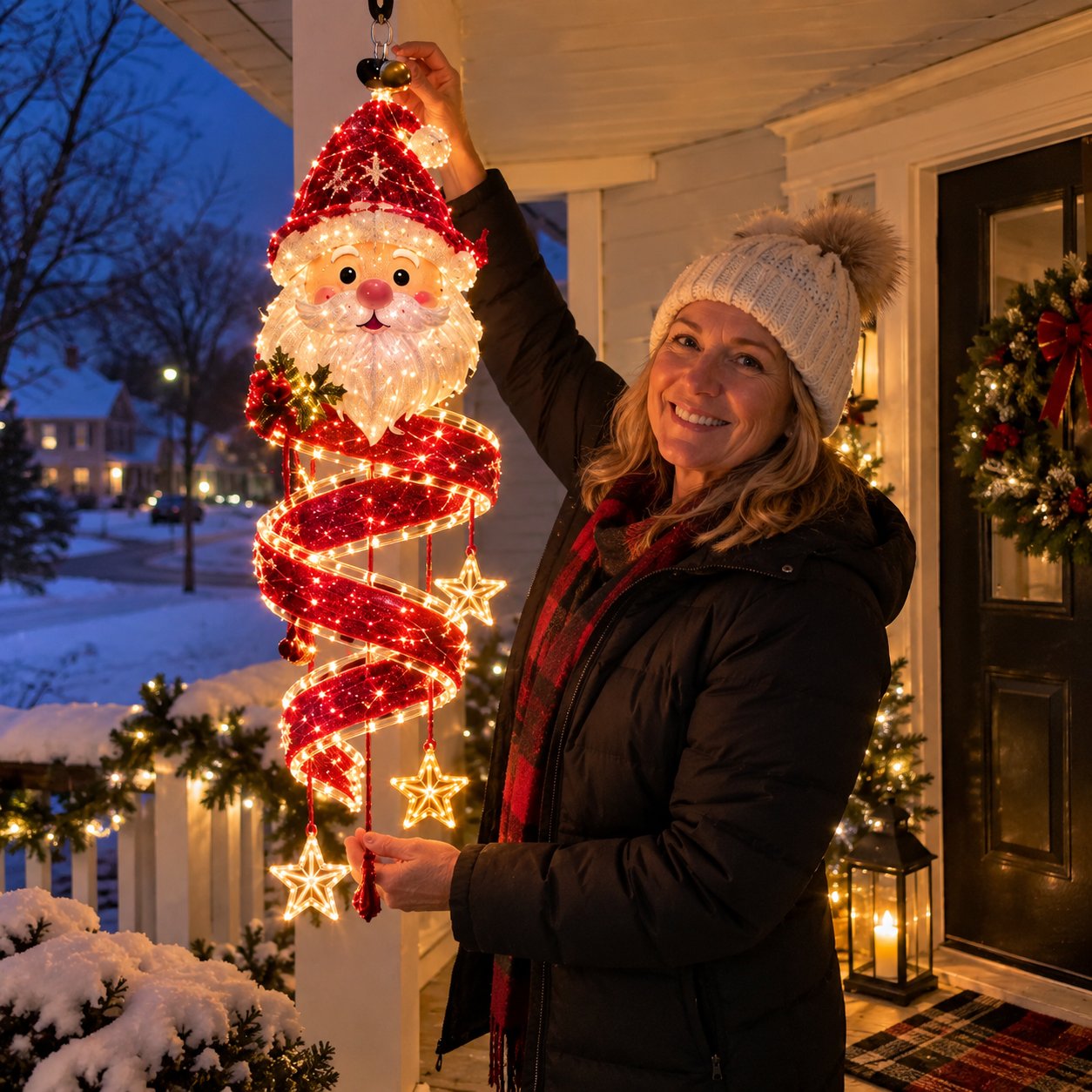 ⏳ Last Day 49% OFF – 🎄Christmas Magic SpiralTM Hanging LED Light Collection 