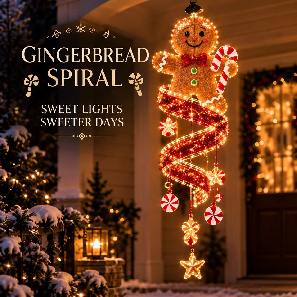 ⏳ Last Day 49% OFF – 🎄Christmas Magic SpiralTM Hanging LED Light Collection 