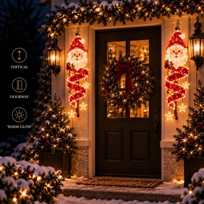 ⏳ Last Day 49% OFF – 🎄Christmas Magic SpiralTM Hanging LED Light Collection 