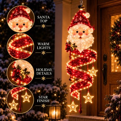 ⏳ Last Day 49% OFF – 🎄Christmas Magic SpiralTM Hanging LED Light Collection 