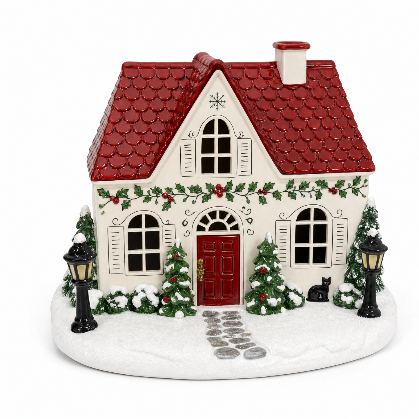 Holly Townhouse Lighted Christmas Diffuser